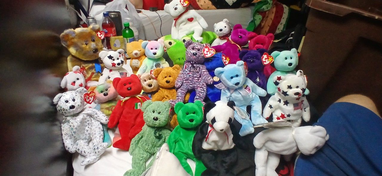 Lot Of   Over150 Beanie Babbies Sole Rare And Expensive  Trades Welcome