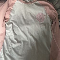 Pink N White Long Sleeve Chrome Heart Shirt 