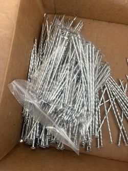 Artificial turf and edging nails