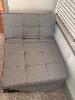 Sofa Bed, Set of 4 in 1 Multi-Function Folding Ottoman breathable Linen Couch Bed