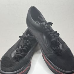 Vans Old Skool Skate Shoes Black Flame Wall 500714 Mens Size 11.5