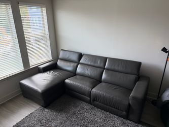 Grey L shaped couch
