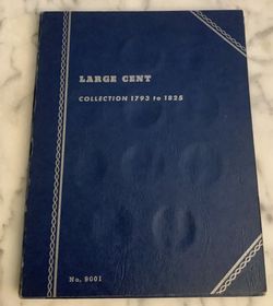 Large Cents 1793 thru 1825 lightly used Whitman Coin Album!!~(IVID#1610)