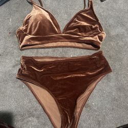 Velvet Brown Two Piece Bikini 