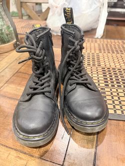 Dr. Martens Black Leather Lace-Up Boots