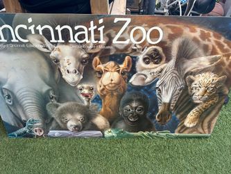 vintage 1983 Cincinnati zoo babies art