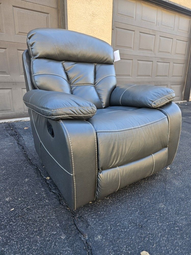 XL GREY ROCKER RECLINER CHAIR