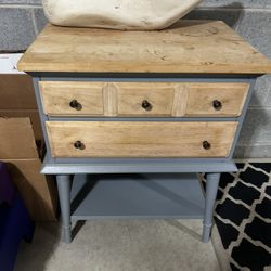 Gray Blue Side table 