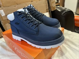 NEW in box Lugz Men's Brawn Boot Ripstop Nylon Chukka Navy/white Size 11