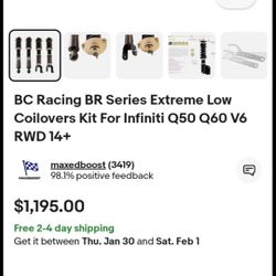 Bc Racing Collovers Kit For Q50 Q60 V6