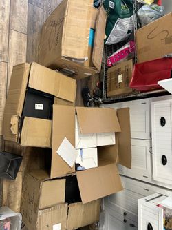 Four boxes full of items