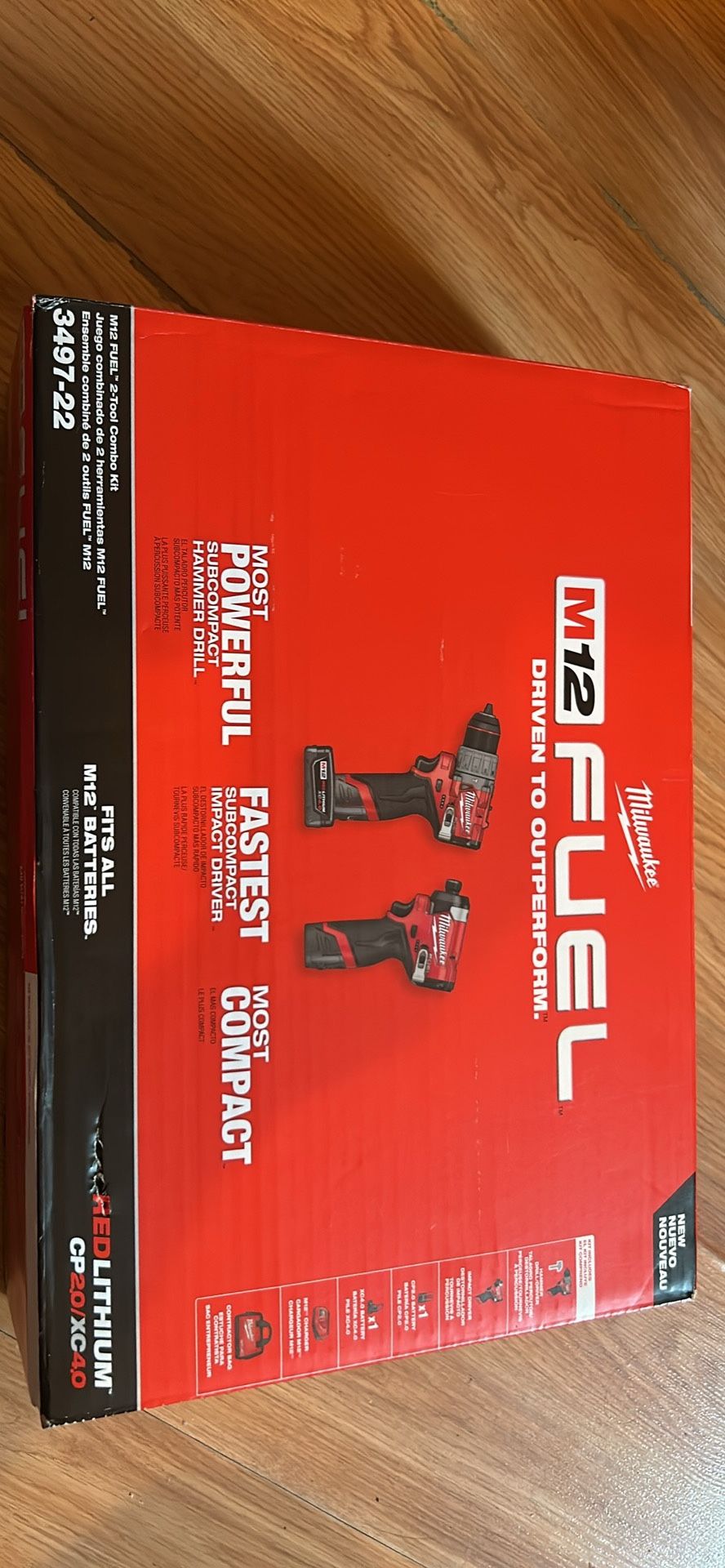 M12 FUEL 12-Volt Lithium-Ion Brushless Cordless Hammer Drill and Impact Driver Combo Kit w/2 Batteries and Bag (2-Tool