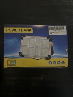 120W Solar LED Emergency Flood Light + Power Bank – Rechargeable 