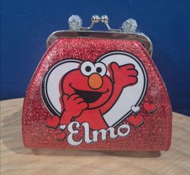 Sesame Street Glitter Coin Purse 6.5" tall