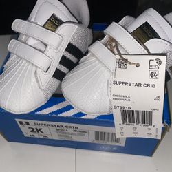 Adidas Superstar crib shoes for Sale in Oak Glen CA OfferUp