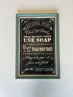 Decorative Bathroom Sign 