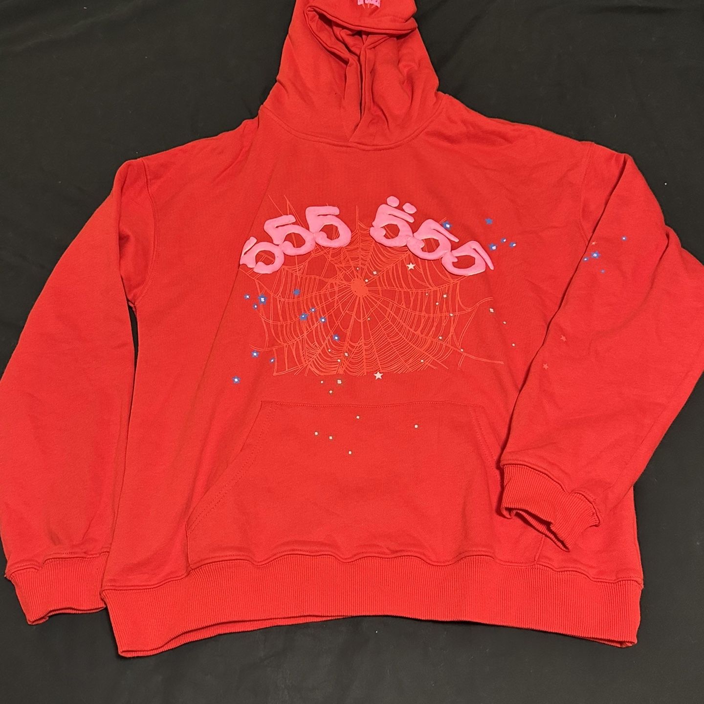 Red 555 Sp5der Hoodie (Medium)