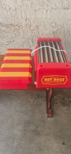 Nostalgia Retro Hot Dog Roller & Bun Warmer Grill – 8 Capacity