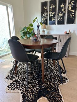Faux Black Leather Dining Chairs Set Of 4