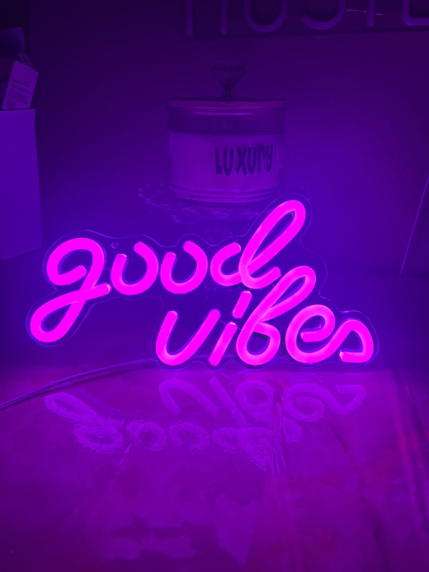 Pink Good Vibes LED Light