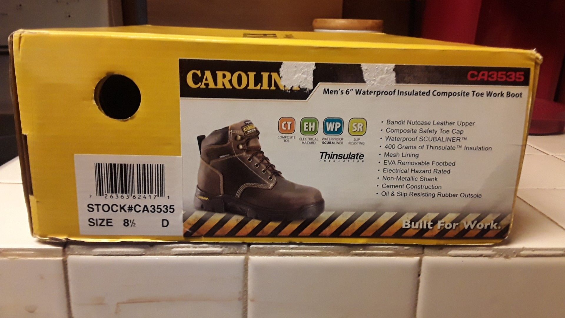 Carolina steel toed boots. Brand New