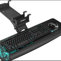 ERGONOMIC Height Adjustable Mouse & Keyboard Tray Under Desk, 28x10'' 