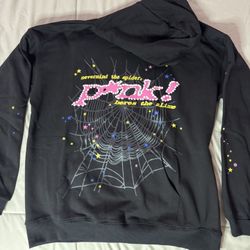 P*NK!  SP5DER hoodie,black, XL (but Fits Like A Large)