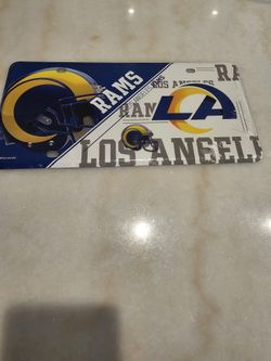 Los Angeles Rams Metal License Plate 