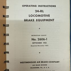 WESTINGHOUSE AIR BRAKE COMPANY NO. 2606-1 INSTRUCTION LEAFLET