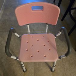 Shower Chair w/ Removable Back and Padded Arms B2250PK by Lifestyle Mobility Aids