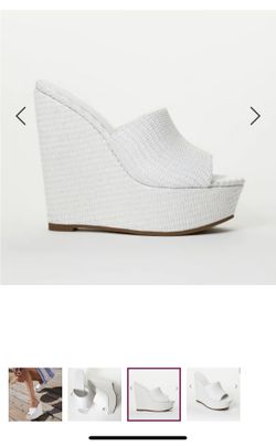 Platform Espadrille Wedge Sandal white BRAND NEW