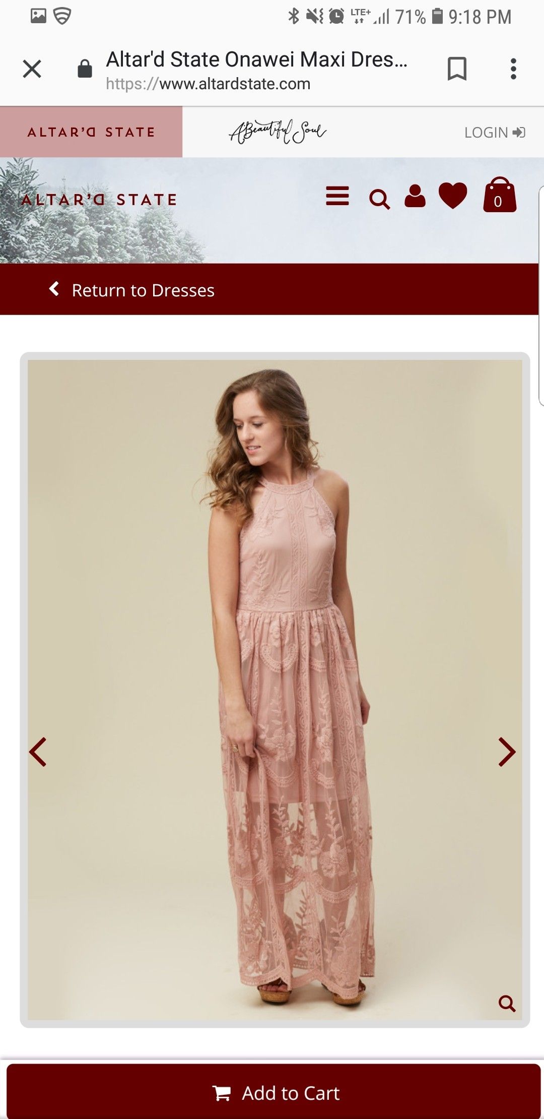 Altar'd state dress blush