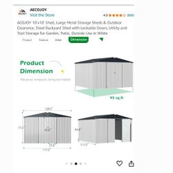 10' X 10' Storage Shed 