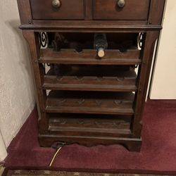 Wine Rack Stand With Marble Top 