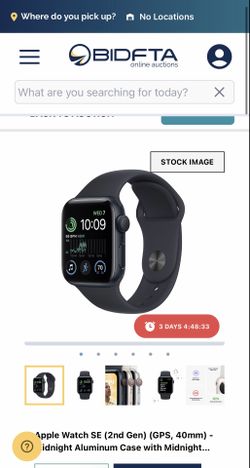 Apple Watch SE (2nd Gen) (GPS, 40mm) - Midnight Aluminum Case with Midnight Sport Band, S/M