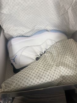 White/legend blue high top 11’s