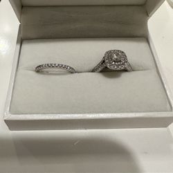 Vera Wang Love Collection 1-1/2 CT. T.W. Diamond Frame Split Shank Engagement Ring in 14K White Gold