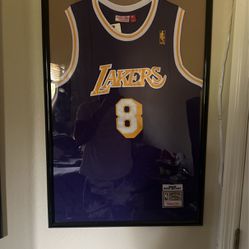 Framed Kobe Bryant jersey