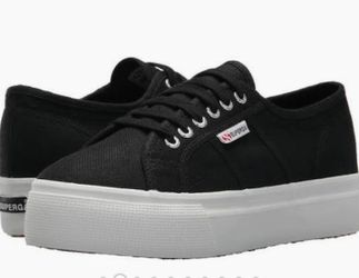 SUPERGA Black/White Sneaker