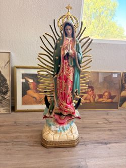Our Lady of Guadalupe Statue with Gold Halo