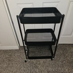 3tier Fordable Metal Rolling Storage Utility