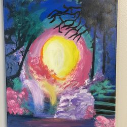 Acrylic Painting ( Phantasy Forrest ) Make An Offer 