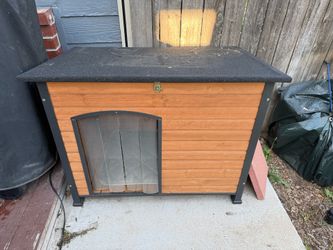 Large Brown Wooden Dog House