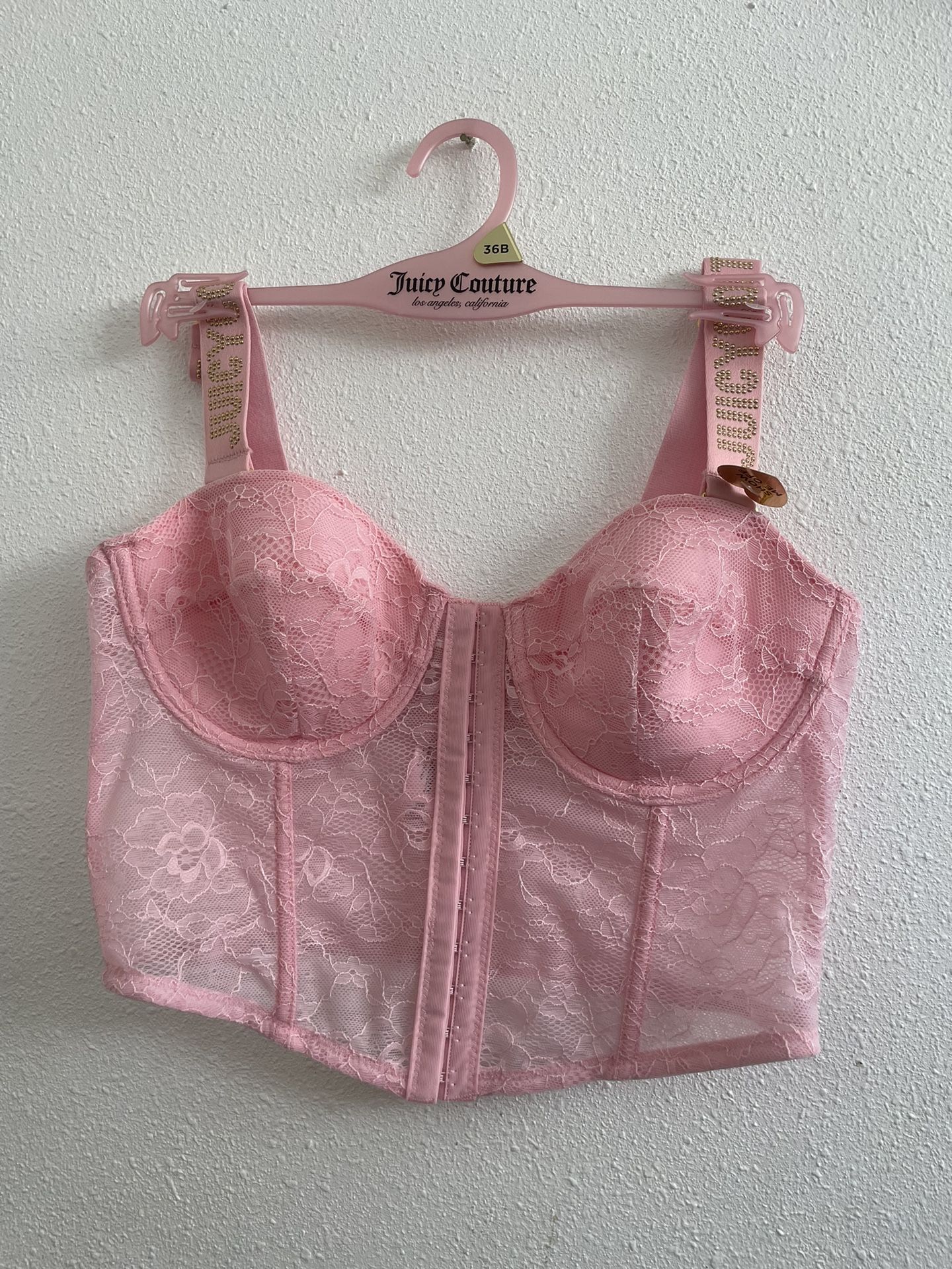 Juice Couture Lola Pink Bustier Lingerie Bra