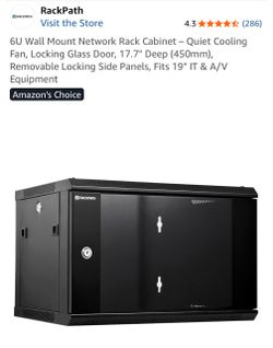 RackPath 6U Wall Mount Network Rack Cabinet