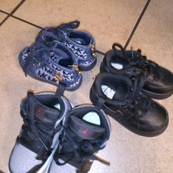 Kids Shoes.. Air Jordans Black Low Top Nikes And Michael Kors Boots