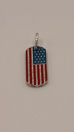 American Flag Dog Tag Pend.