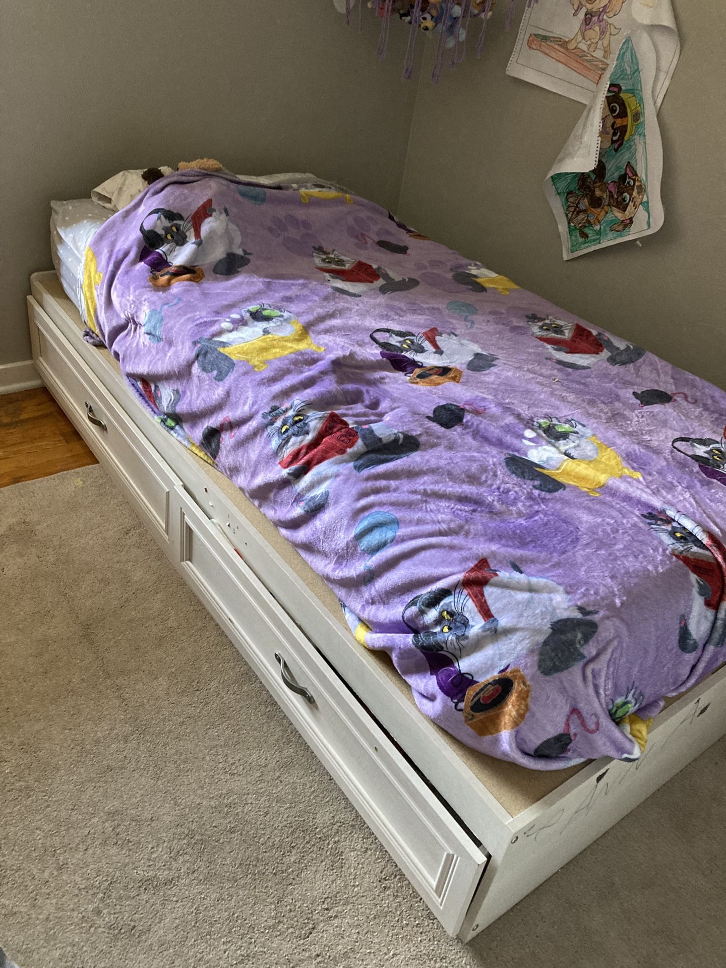 Twin Bed With Storage Drawers