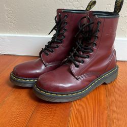 Maroon Dr. Martens 
