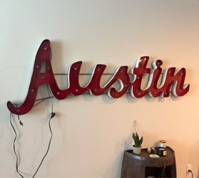 Retro “Austin” sign
